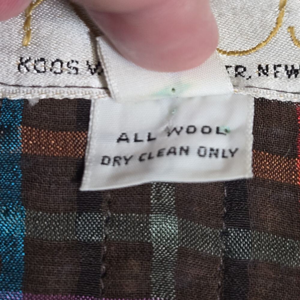 KOOS Van Den Akker Women’s 100% Wool Tweed Jacket Blazer Sz 10 Multicolor Artsy - Picture 9 of 14